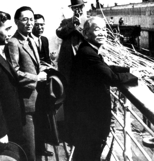 Jigoro Kano na lodi Hikawamaru (1938)